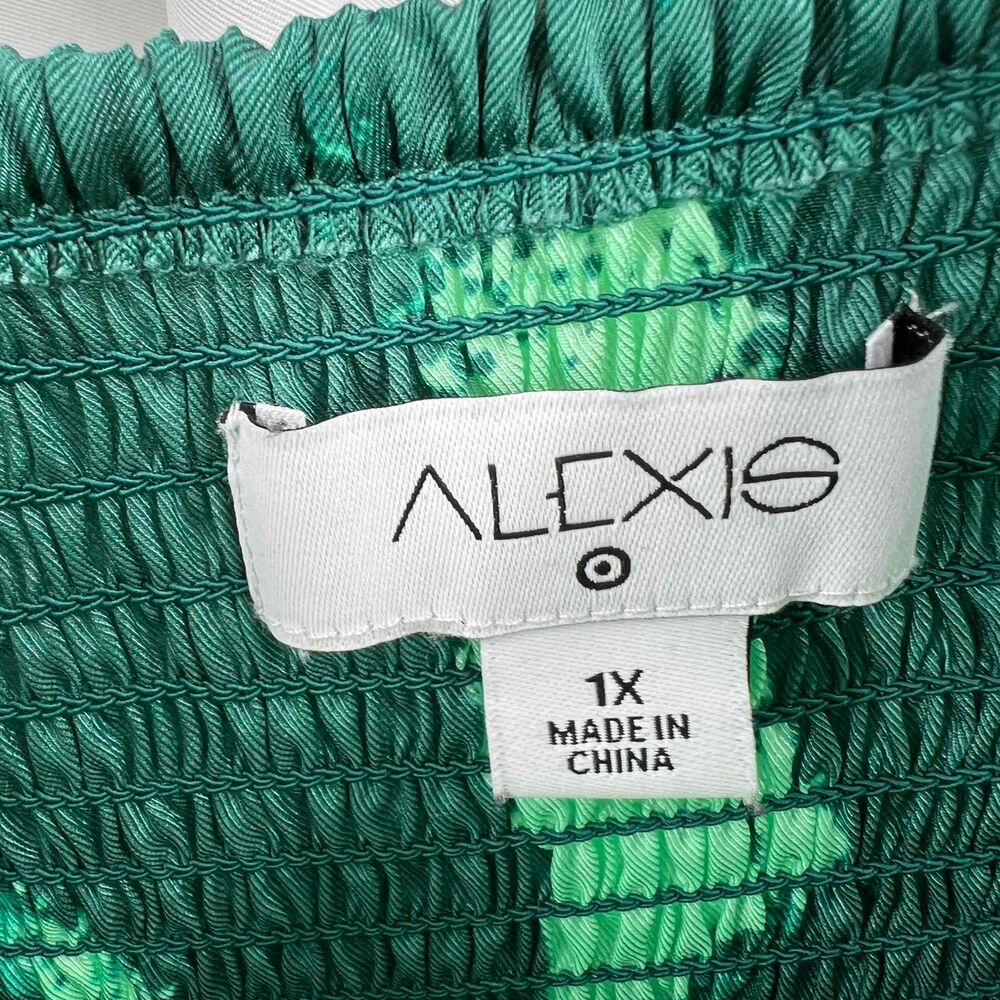 Alexis For Target Green‎ Satin Sleeveless Asymmetrical Sundress Womens 1X - Picture 9 of 10